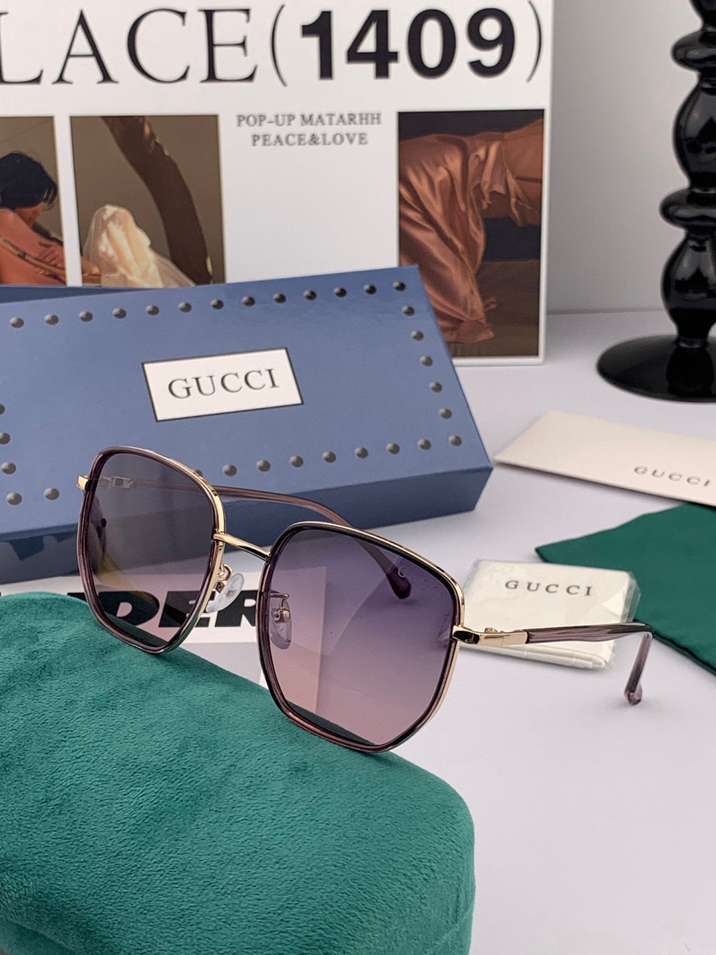 Gucci G3122 Metal Fashion Gold Lens Sunglasses for Men & Women - detail image 3