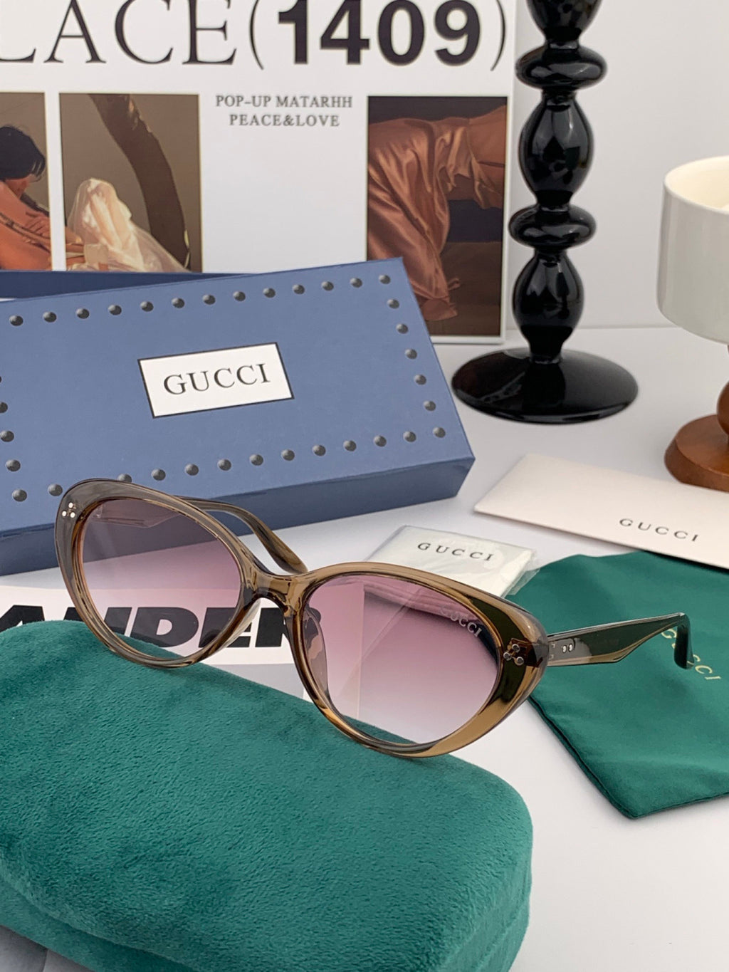 Gucci G65504 Polarized Fashion Gold Lens Sunglasses for Men & Women - 934069 - detail image 3