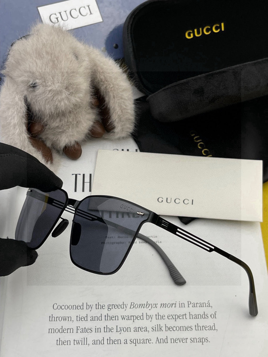 Gucci G176 Polarized Aviator Red Lens Sunglasses for Men - 934070 - detail image 3