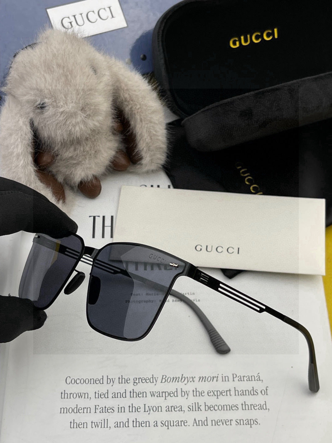 Gucci G176 Polarized Aviator Red Lens Sunglasses for Men - 934070 - detail image 3