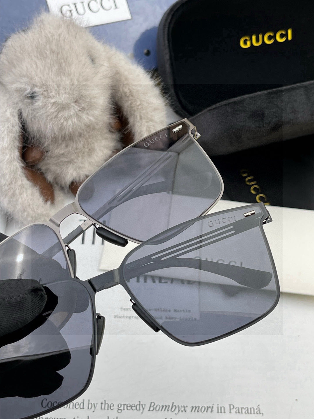 Gucci G176 Polarized Aviator Red Lens Sunglasses for Men - 934070 - detail image 5