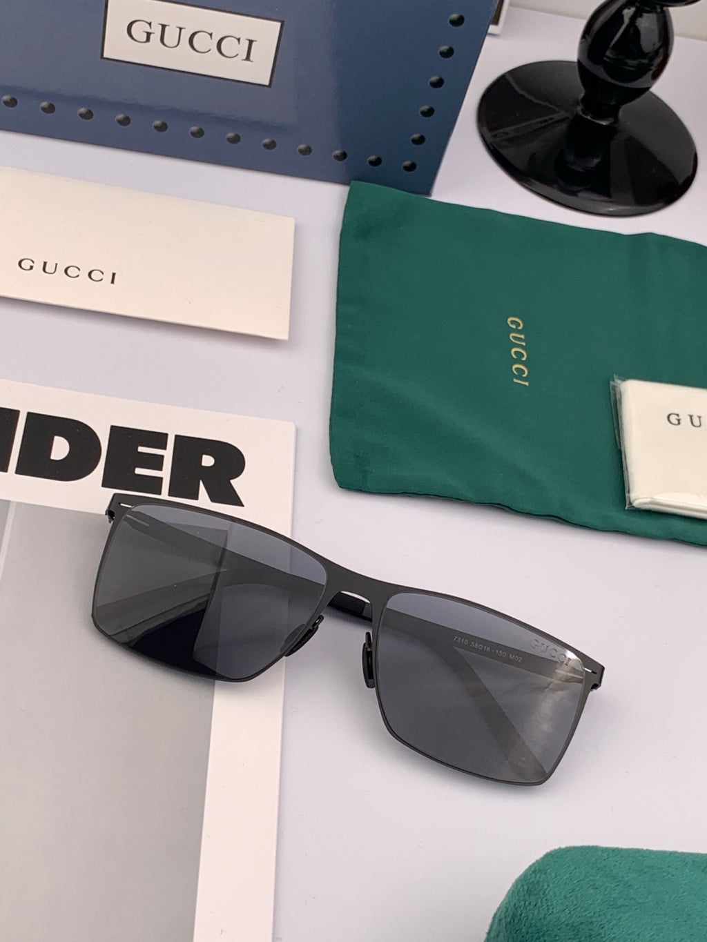 Gucci G0731 Polarized Fashion Black Lens Sunglasses for Men & Women