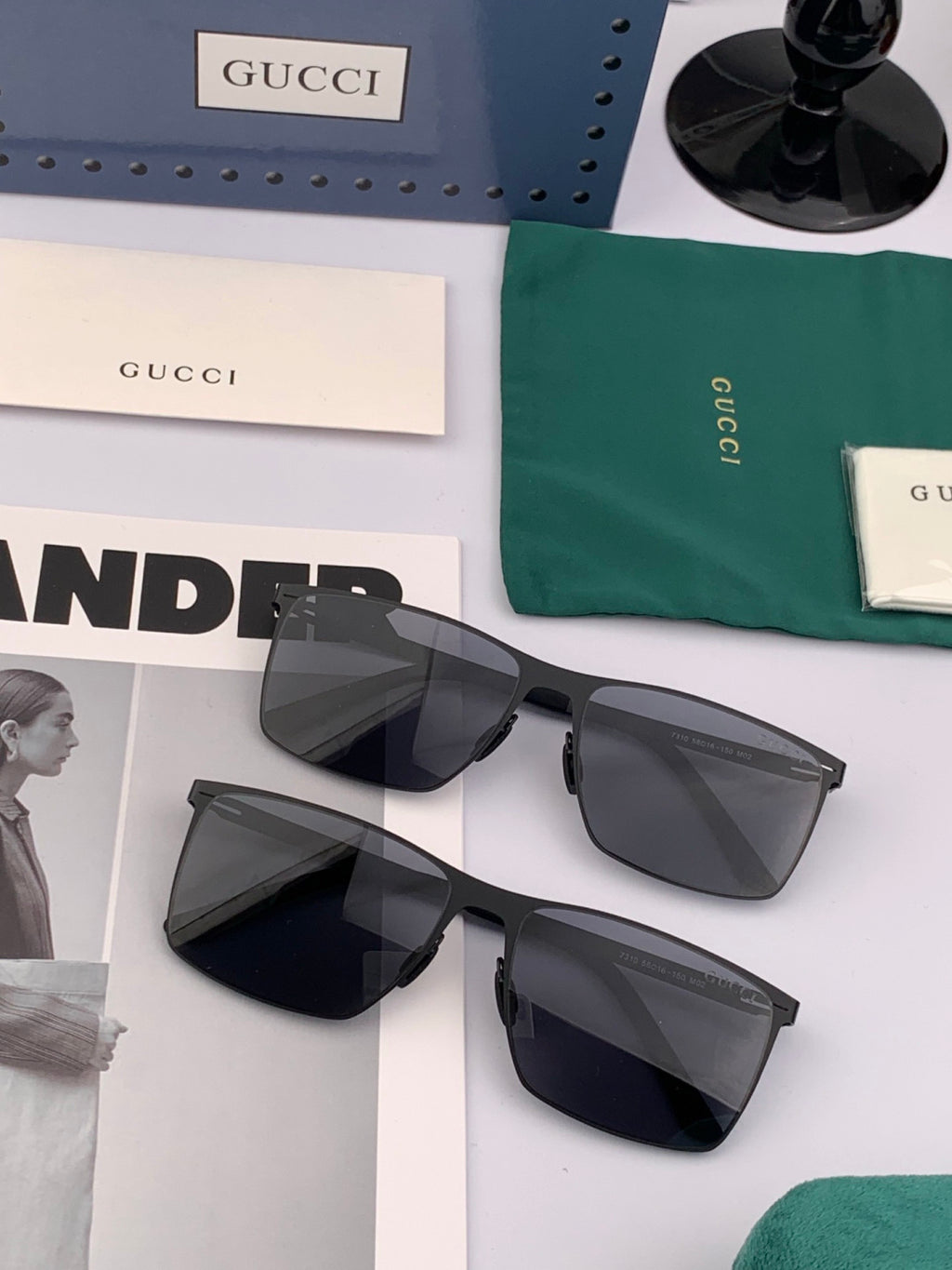 Gucci G0731 Polarized Fashion Black Lens Sunglasses for Men & Women - detail image 7