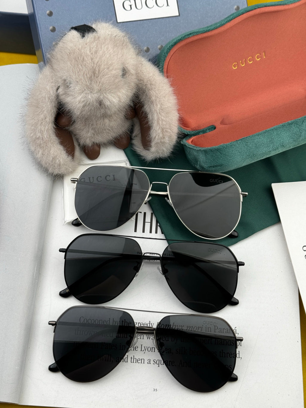 Gucci G198 Polarized Fashion Gold Lens Sunglasses for Men & Women - detail image 7