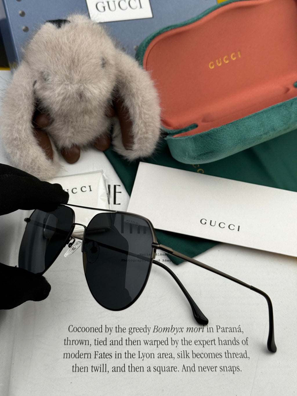 Gucci G198 Polarized Fashion Gold Lens Sunglasses for Men & Women - detail image 6