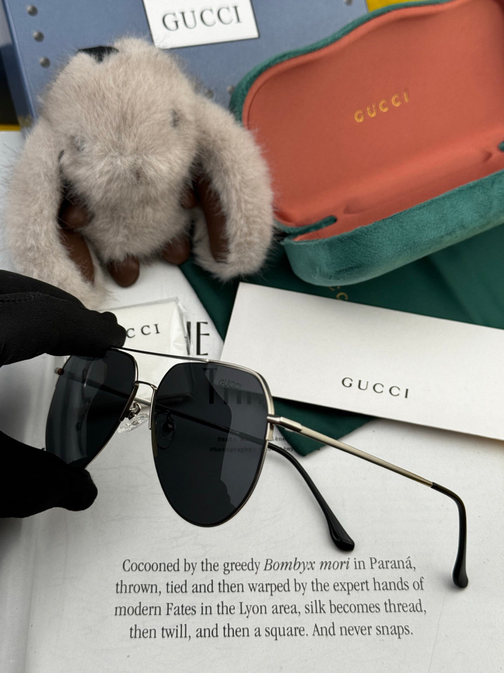Gucci G198 Polarized Fashion Gold Lens Sunglasses for Men & Women - detail image 5