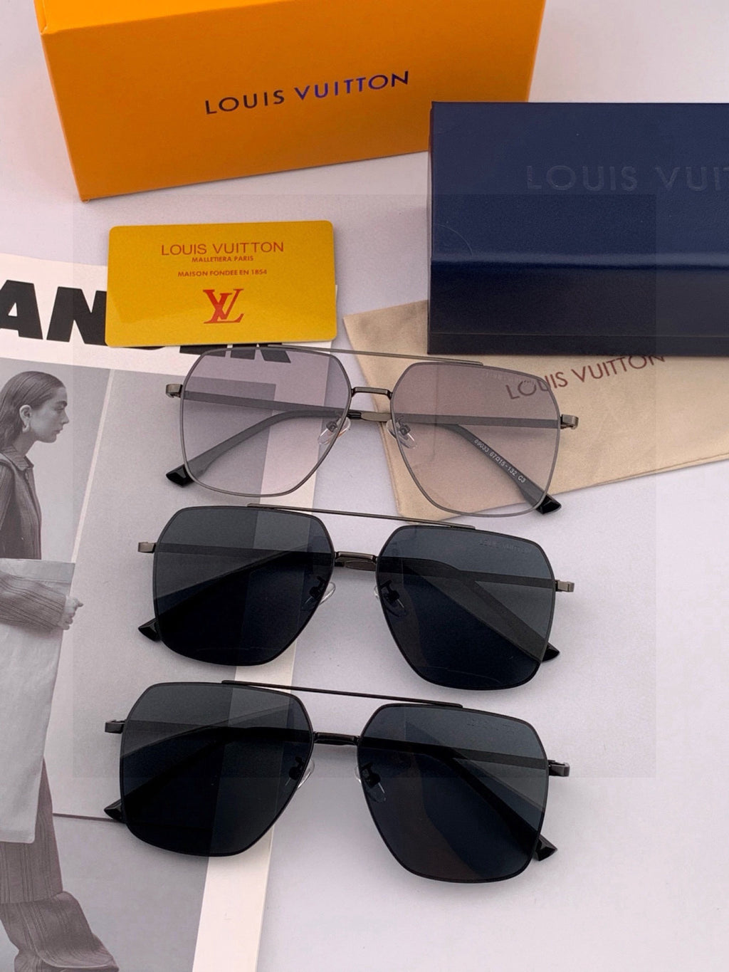 Louis Vuitton L58900 Fashion Brown Lens Sunglasses for Men & Women - detail image 7