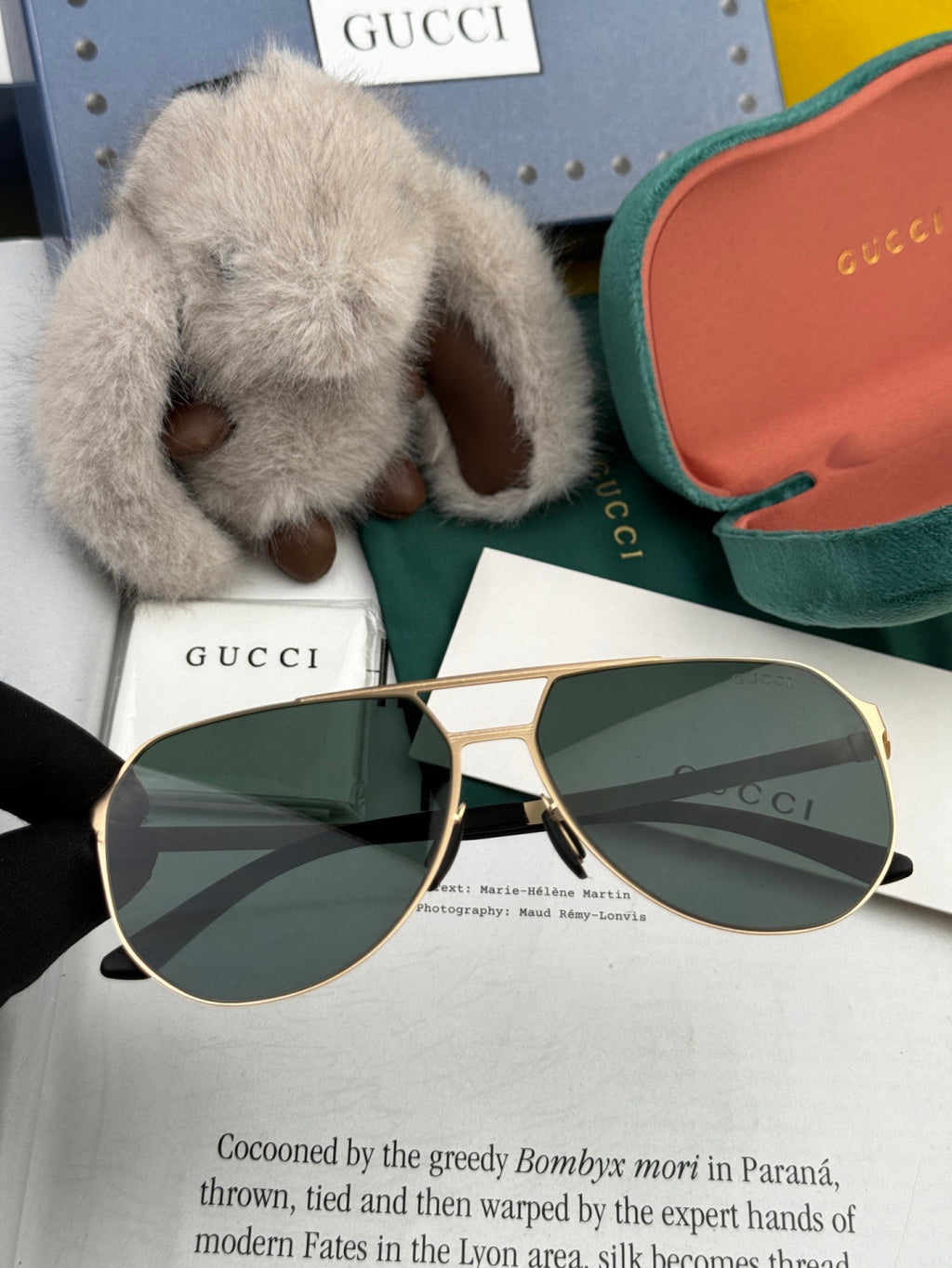 Gucci G2380 Polarized Aviator Gold Lens Sunglasses for Men - 934078 - detail image 2