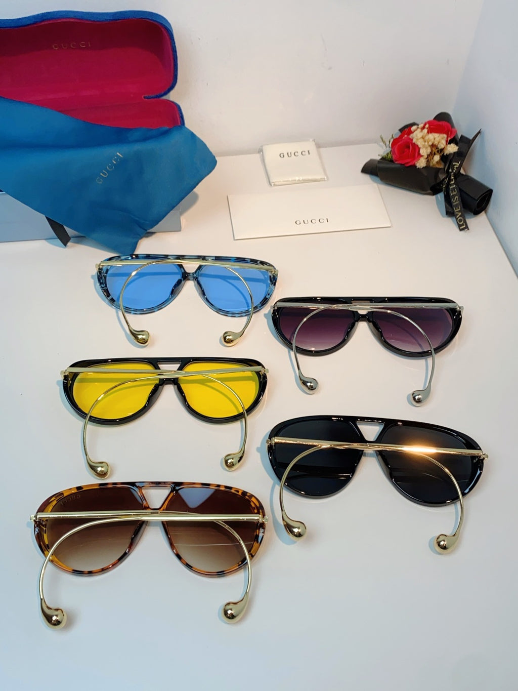 Gucci Aviator Orange Lens Sunglasses for Men & Women - detail image 11