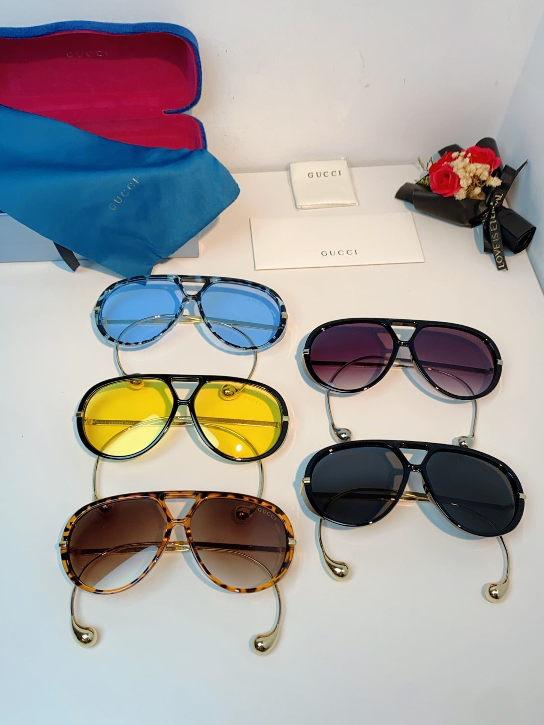 Gucci Aviator Brown Lens Sunglasses for Men & Women - detail image 12