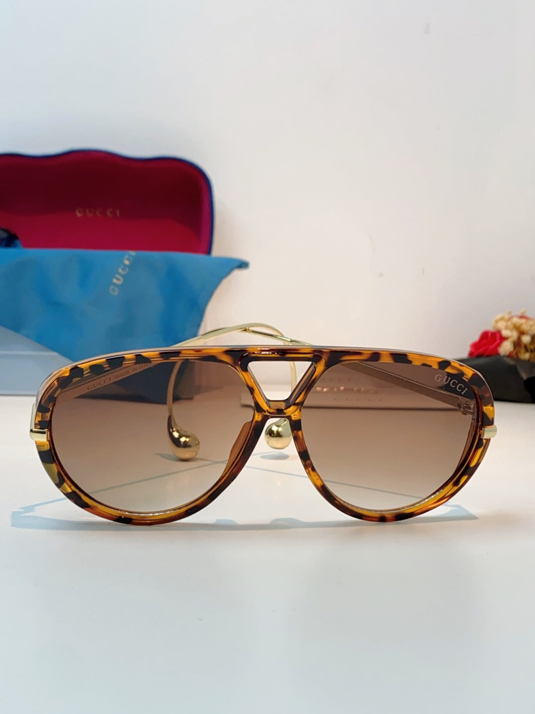 Gucci Aviator Brown Lens Sunglasses for Men & Women - detail image 2