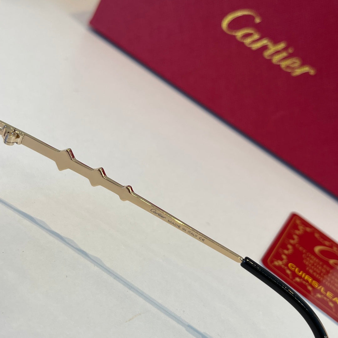 Cartier Lightweight Metal Rimless Silver Lens Sunglasses for Men & Wo - 372276 - detail image 10