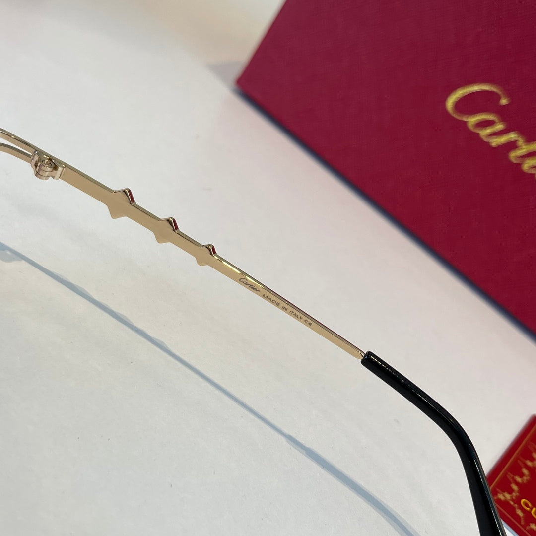 Cartier Lightweight Metal Rimless Silver Lens Sunglasses for Men & Wo - 372277 - detail image 9