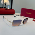 Cartier Lightweight Metal Rimless Silver Lens Sunglasses for Men & Wo - 372277