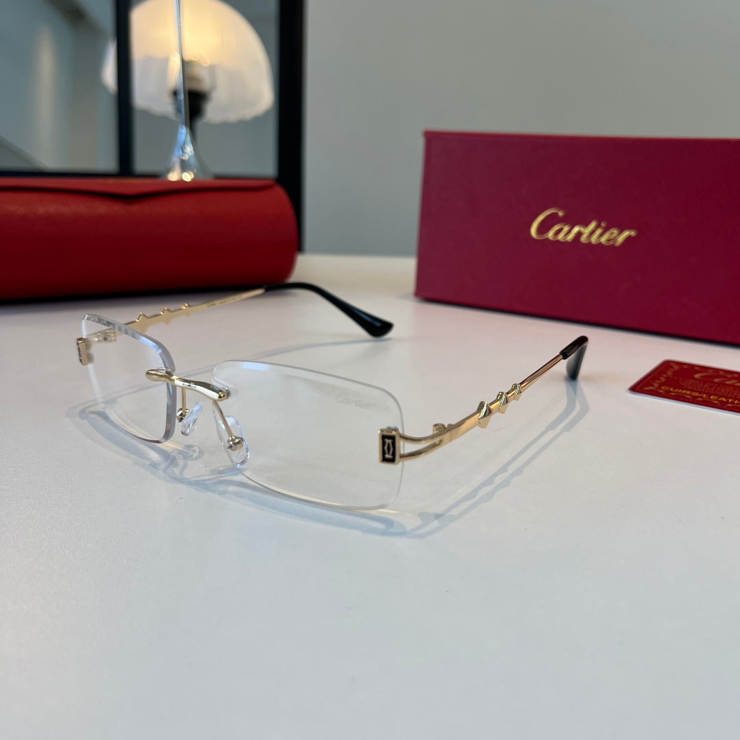 Cartier Lightweight Metal Rimless Silver Lens Sunglasses for Men & Wo - 432387 - detail image 3