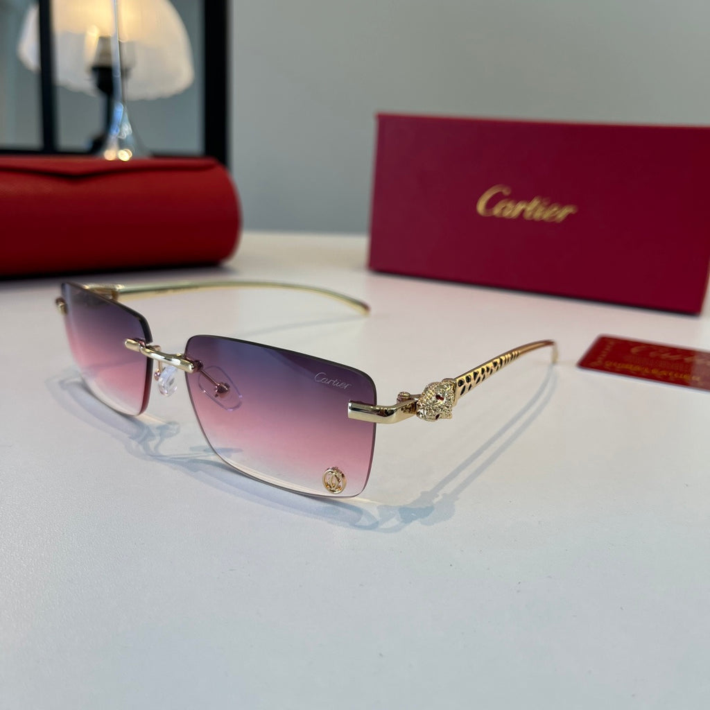 Cartier Lightweight Metal Rimless Silver Lens Sunglasses for Men & Wo - 432394 - detail image 3