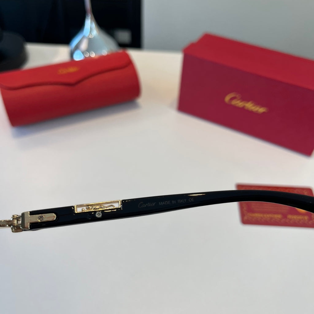 Cartier Lightweight Metal Rimless Silver Lens Sunglasses for Men & Wo - 372290 - detail image 9
