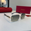 Cartier Lightweight Metal Rimless Silver Lens Sunglasses for Men & Wo - 465819
