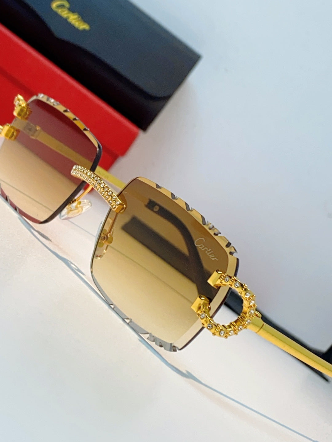 Cartier Fashion Orange Lens Sunglasses for Men & Women - 465908 - detail image 7