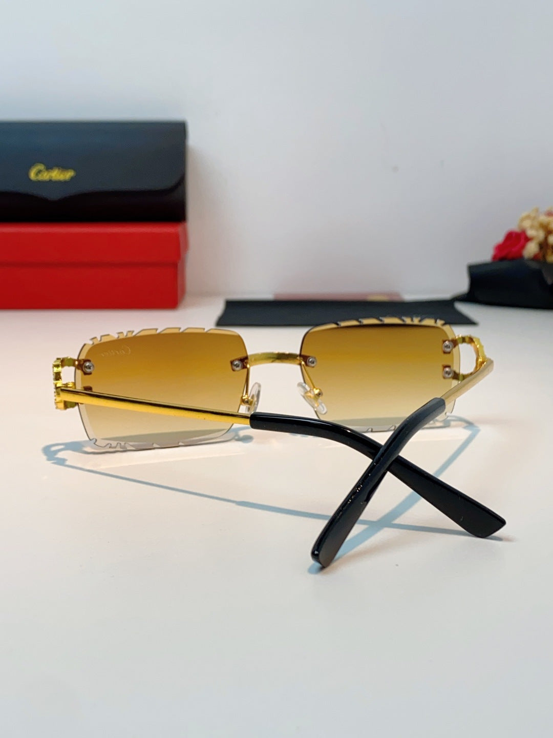 Cartier Fashion Orange Lens Sunglasses for Men & Women - 465908 - detail image 3