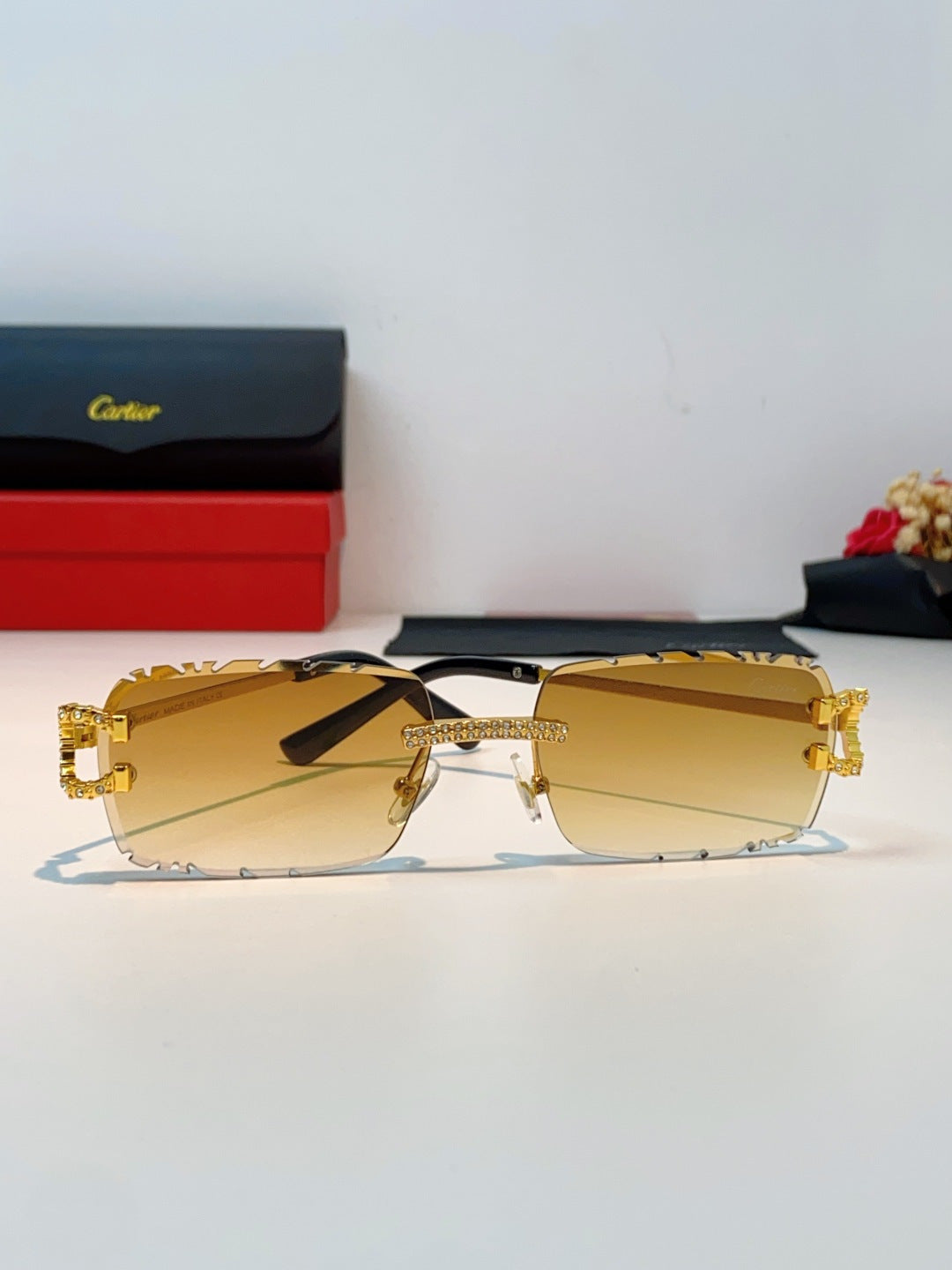 Cartier Fashion Orange Lens Sunglasses for Men & Women - 465908 - detail image 2