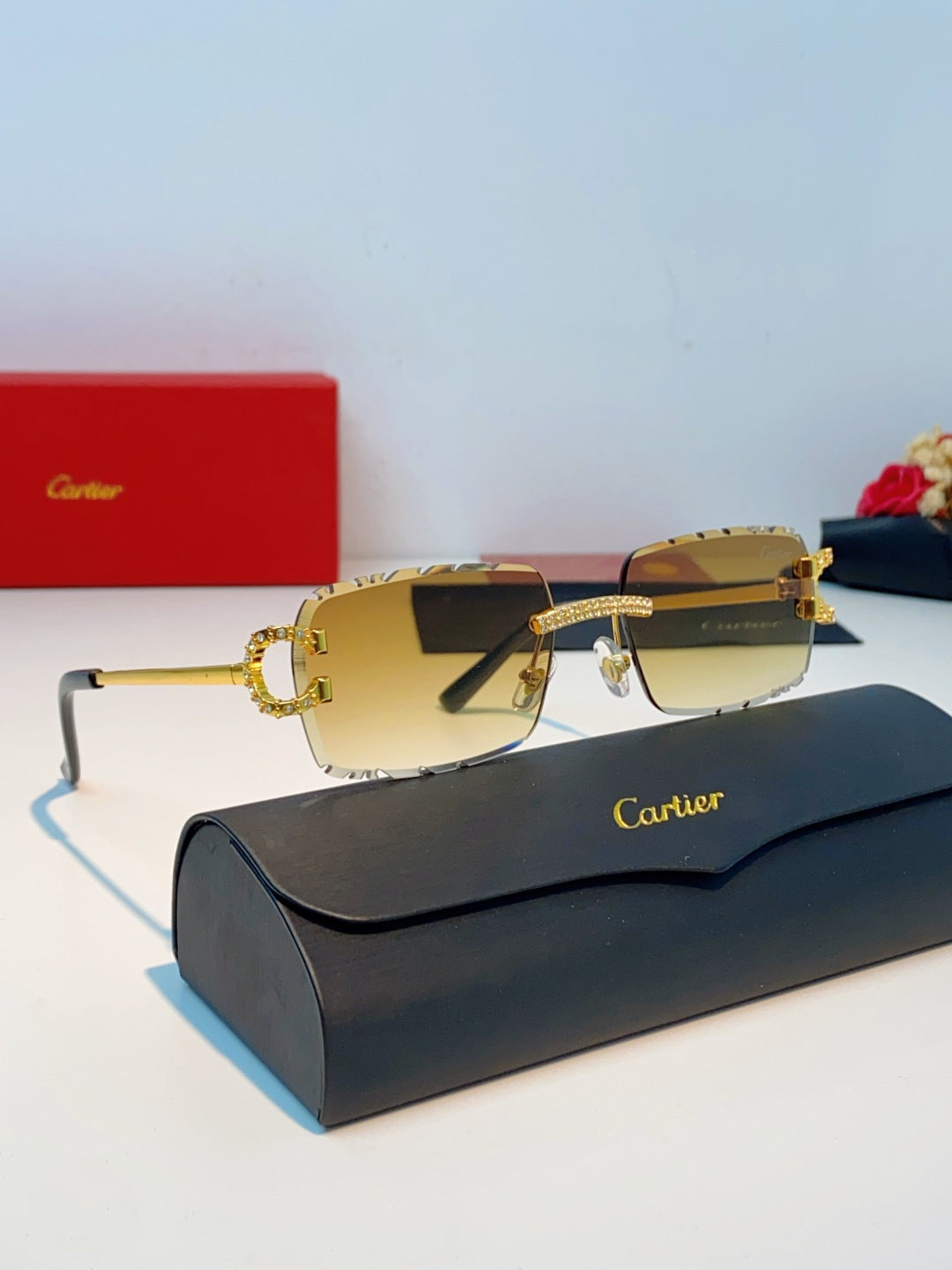 Cartier Fashion Orange Lens Sunglasses for Men & Women - 465908 - detail image 10