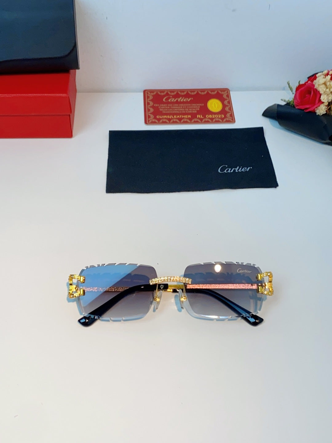 Cartier Fashion Gray Lens Sunglasses for Men & Women - 465909 - detail image 9