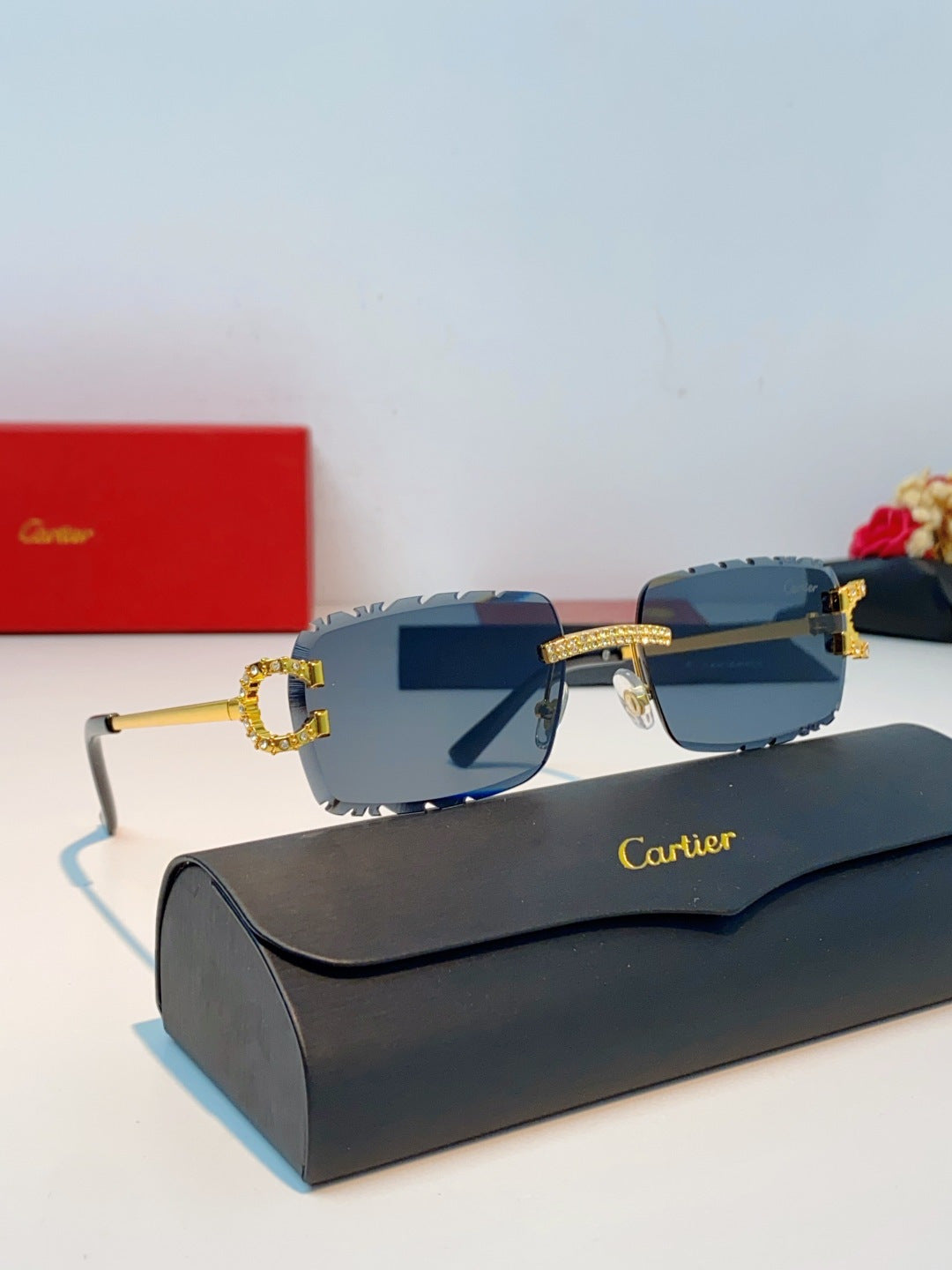 Cartier Fashion Black Lens Sunglasses for Men & Women - 415950 - detail image 10