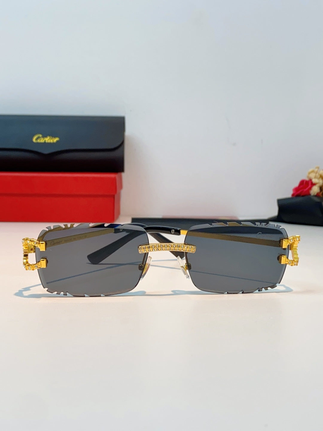 Cartier Fashion Black Lens Sunglasses for Men & Women - 415950 - detail image 2
