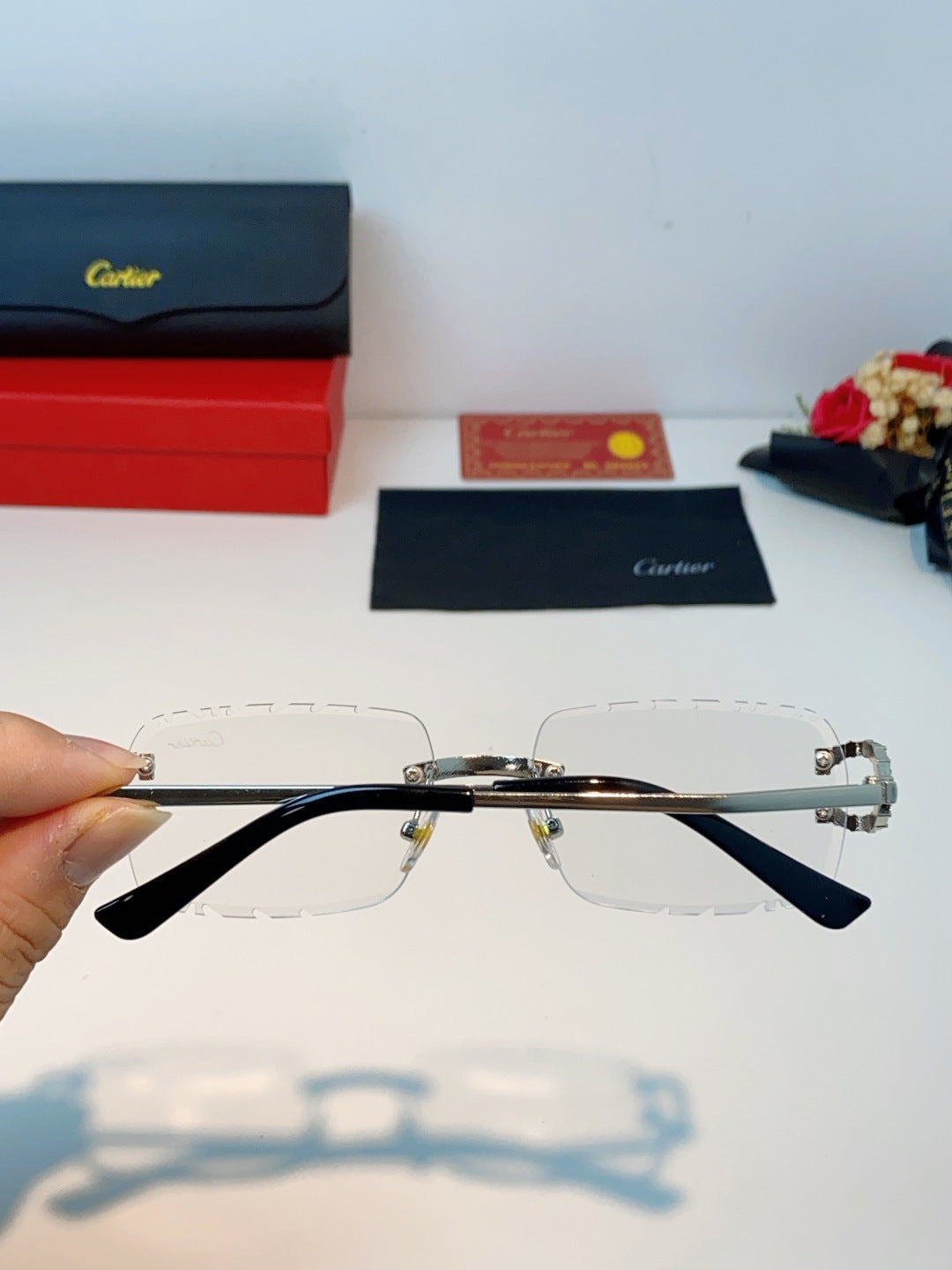 Cartier Fashion Silver Lens Sunglasses for Men & Women - 465912 - detail image 5