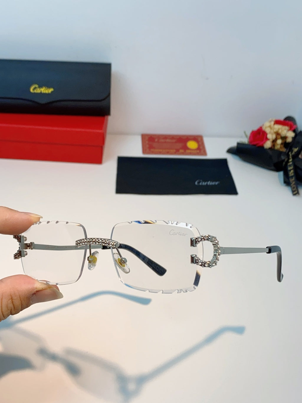 Cartier Fashion Silver Lens Sunglasses for Men & Women - 465912 - detail image 6