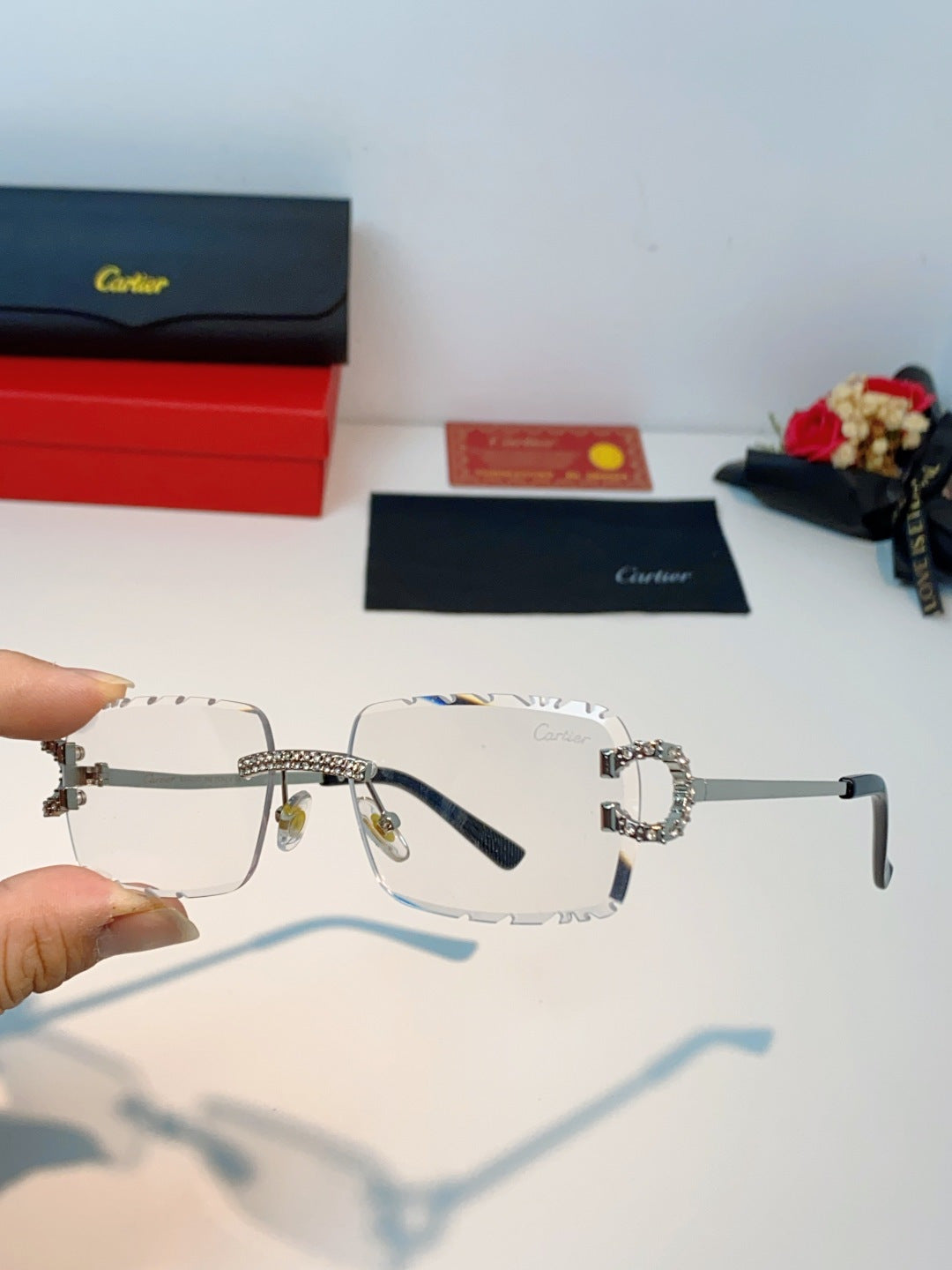 Cartier Fashion Silver Lens Sunglasses for Men & Women - 465912 - detail image 6