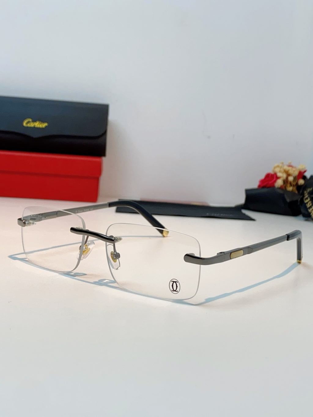 Cartier Lightweight Rimless Silver Lens Sunglasses for Men & Women - 415952