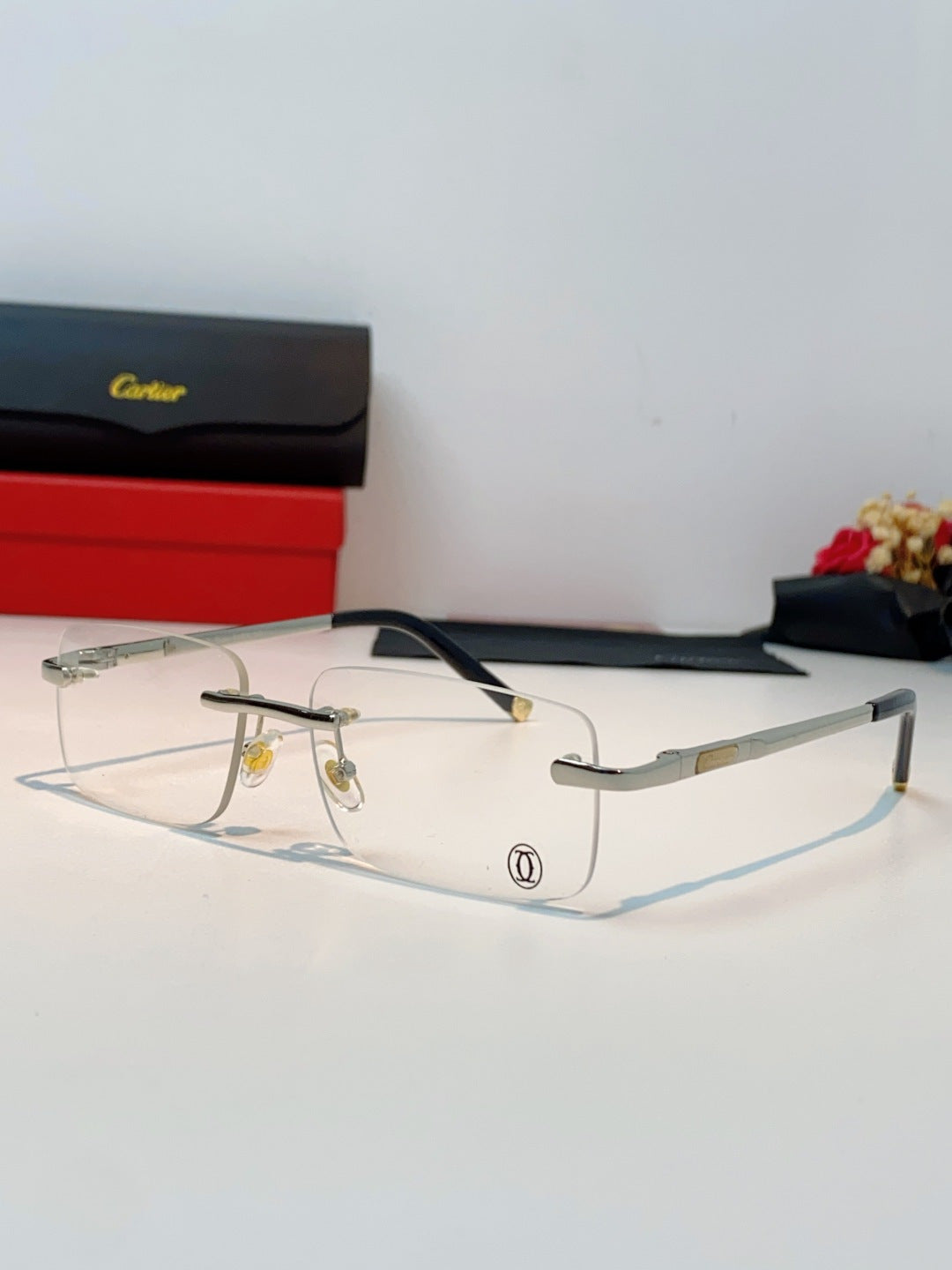 Cartier Lightweight Rimless Silver Lens Sunglasses for Men & Women - 415953