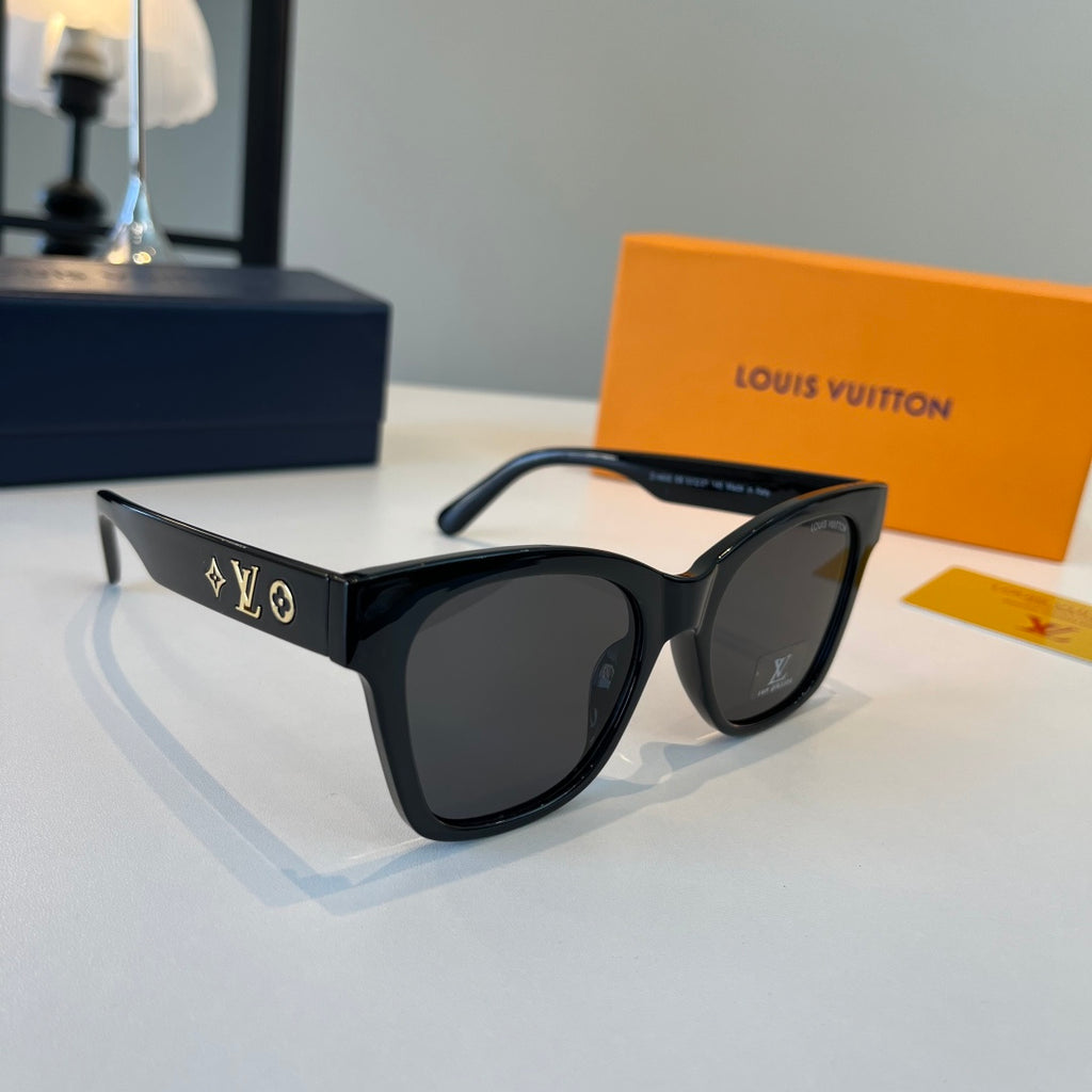 Louis Vuitton Metal Fashion Black Lens Sunglasses for Men & Women