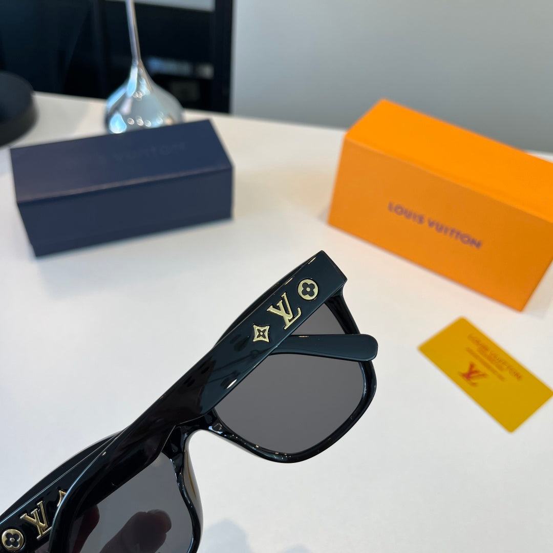 Louis Vuitton Metal Fashion Black Lens Sunglasses for Men & Women - 158134 - detail image 6