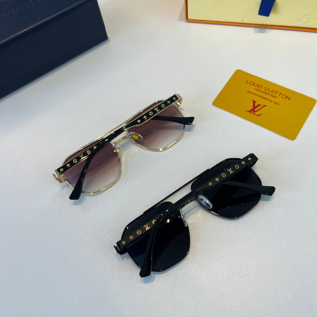 Louis Vuitton Metal Aviator Brown Lens Sunglasses for Men & Women - 158137 - detail image 11