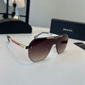 Prada Polarized Fashion Silver Lens Sunglasses for Men - 487155