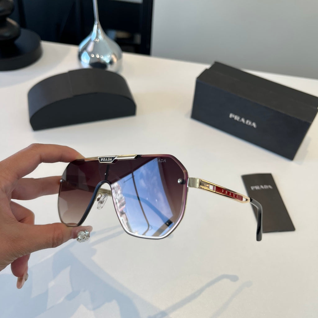Prada Polarized Fashion Silver Lens Sunglasses for Men - 487155 - detail image 4