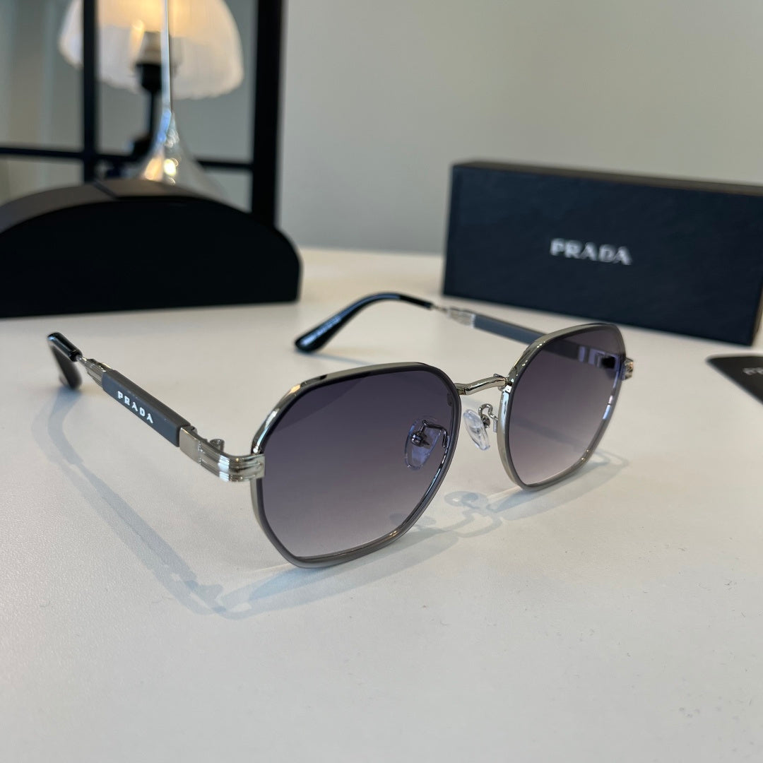 Prada Polarized Fashion Silver Lens Sunglasses for Men - 158468
