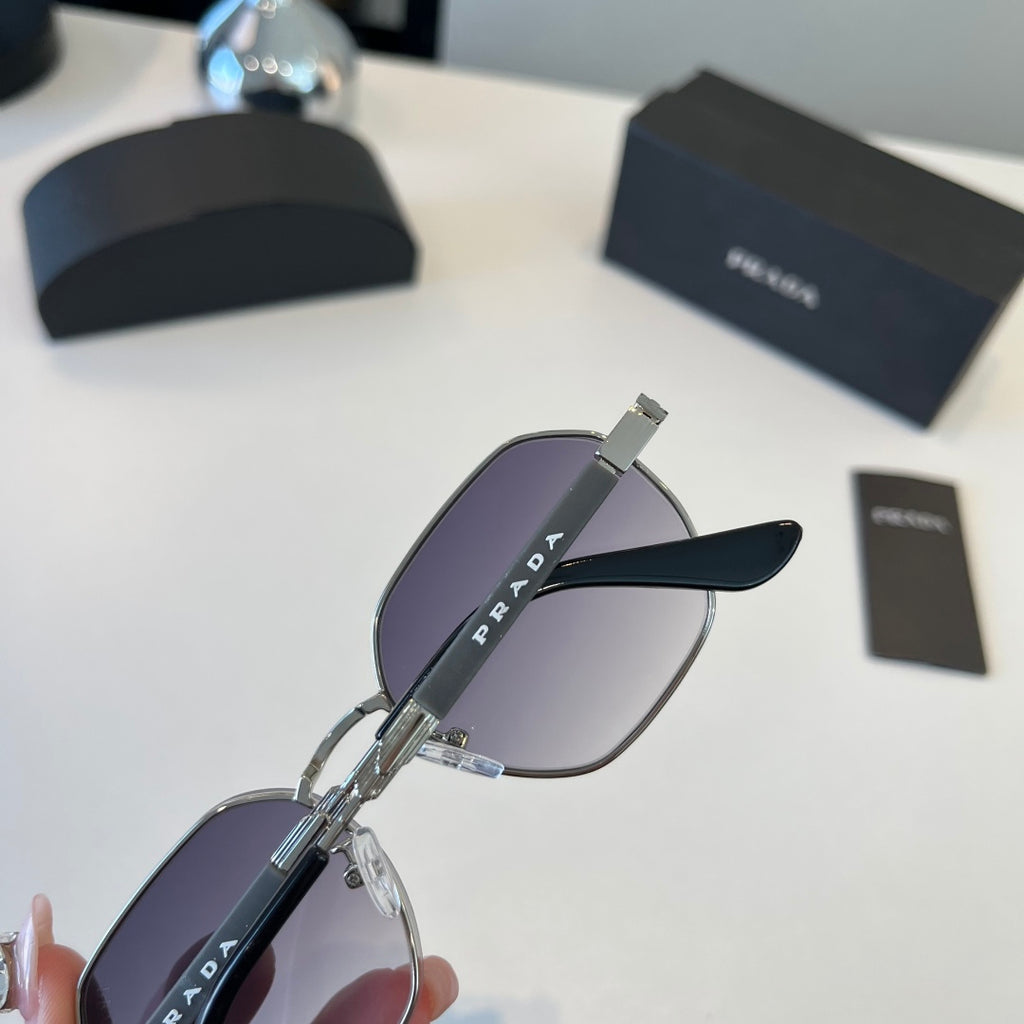 Prada Polarized Fashion Silver Lens Sunglasses for Men - 158468 - detail image 5