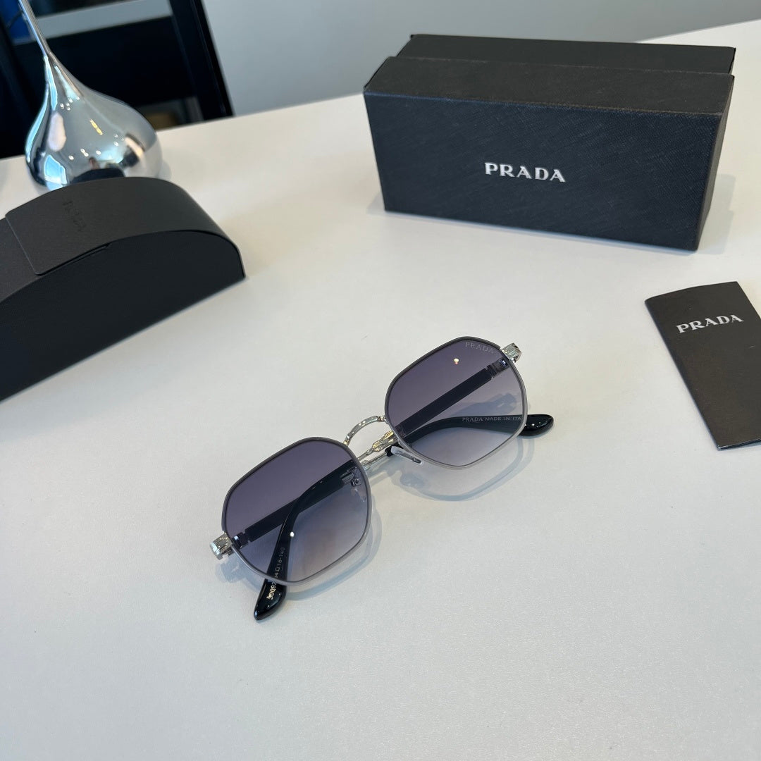 Prada Polarized Fashion Silver Lens Sunglasses for Men - 158468 - detail image 8