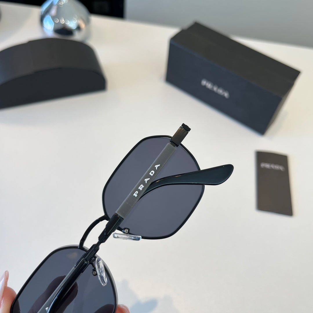 Prada Polarized Fashion Silver Lens Sunglasses for Men - 372040 - detail image 5