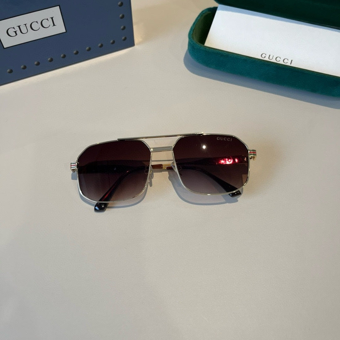 Gucci Metal Aviator Red Lens Sunglasses for Men & Women - 486341 - detail image 6