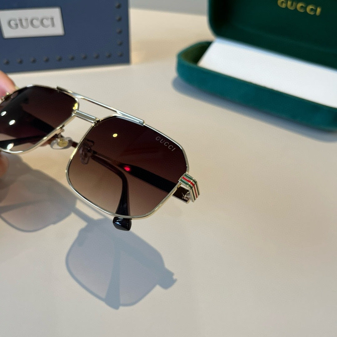 Gucci Metal Aviator Red Lens Sunglasses for Men & Women - 486341 - detail image 5