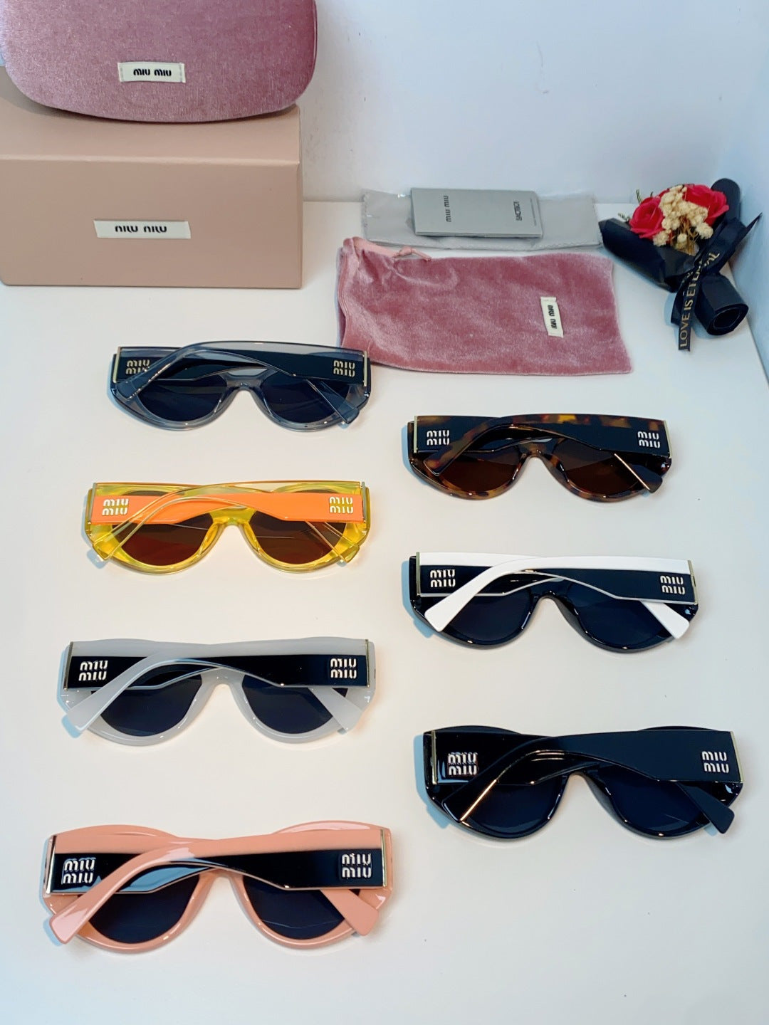 Miu Miu Polarized Cat-Eye Brown Lens Sunglasses for Men & Women - detail image 10