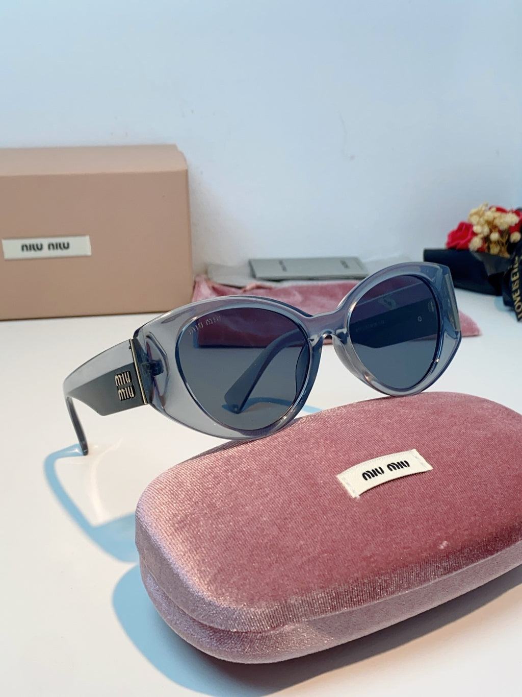 Miu Miu Polarized Cat-Eye Gray Lens Sunglasses for Men & Women - 466131 - detail image 10