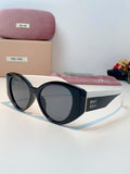 Miu Miu Polarized Cat-Eye Blue Lens Sunglasses for Men & Women