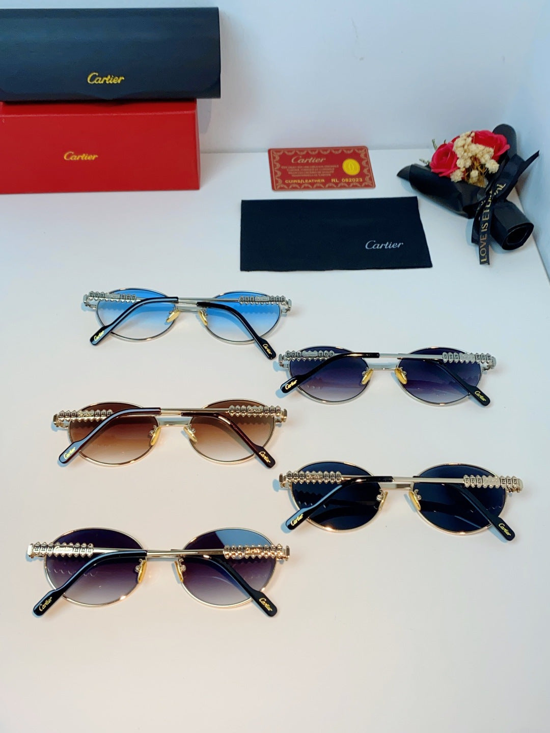 Cartier Metal Oval Silver Lens Sunglasses for Men & Women - detail image 11