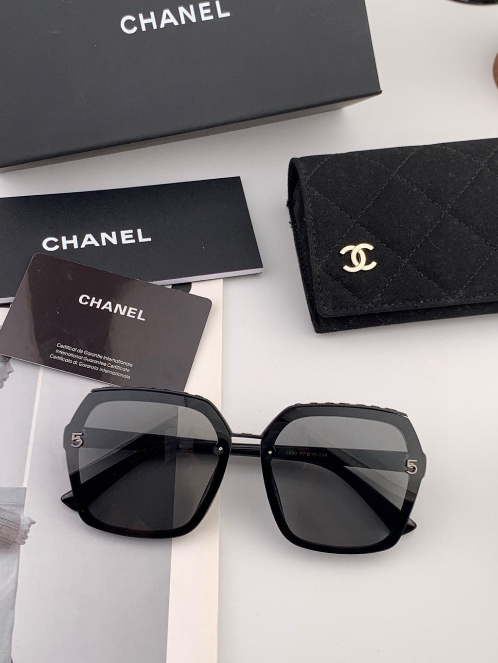Chanel CH0148 Oversized Black Lens Sunglasses for Men & Women